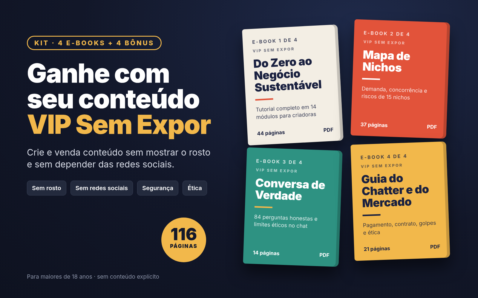 Capa do Ganhe com seu conteúdo VIP Sem Expor